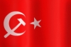 türk bayrağına komünist amblem koymak